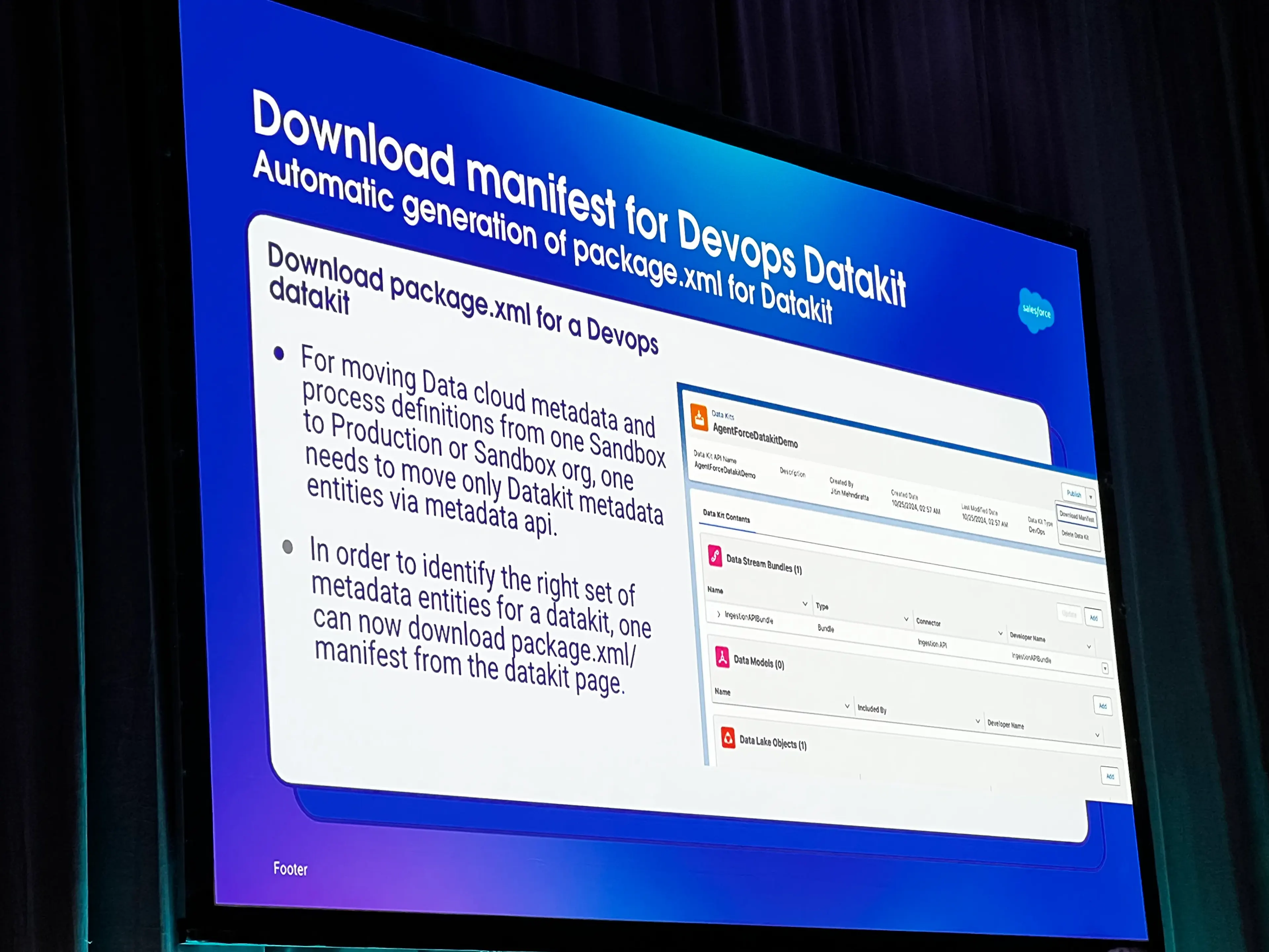 Data Cloud DataKit Manifest File Download